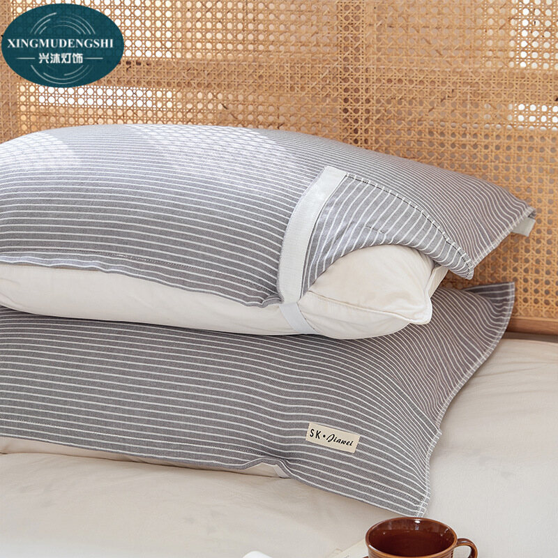 XMDS Khăn Gối Đơn Chống Thấm Dầu Có Dây Đeo Đôi Gạc Cotton Nguyên Chất Chống Trượt Chống Rơi Cố Định Chống Rơi