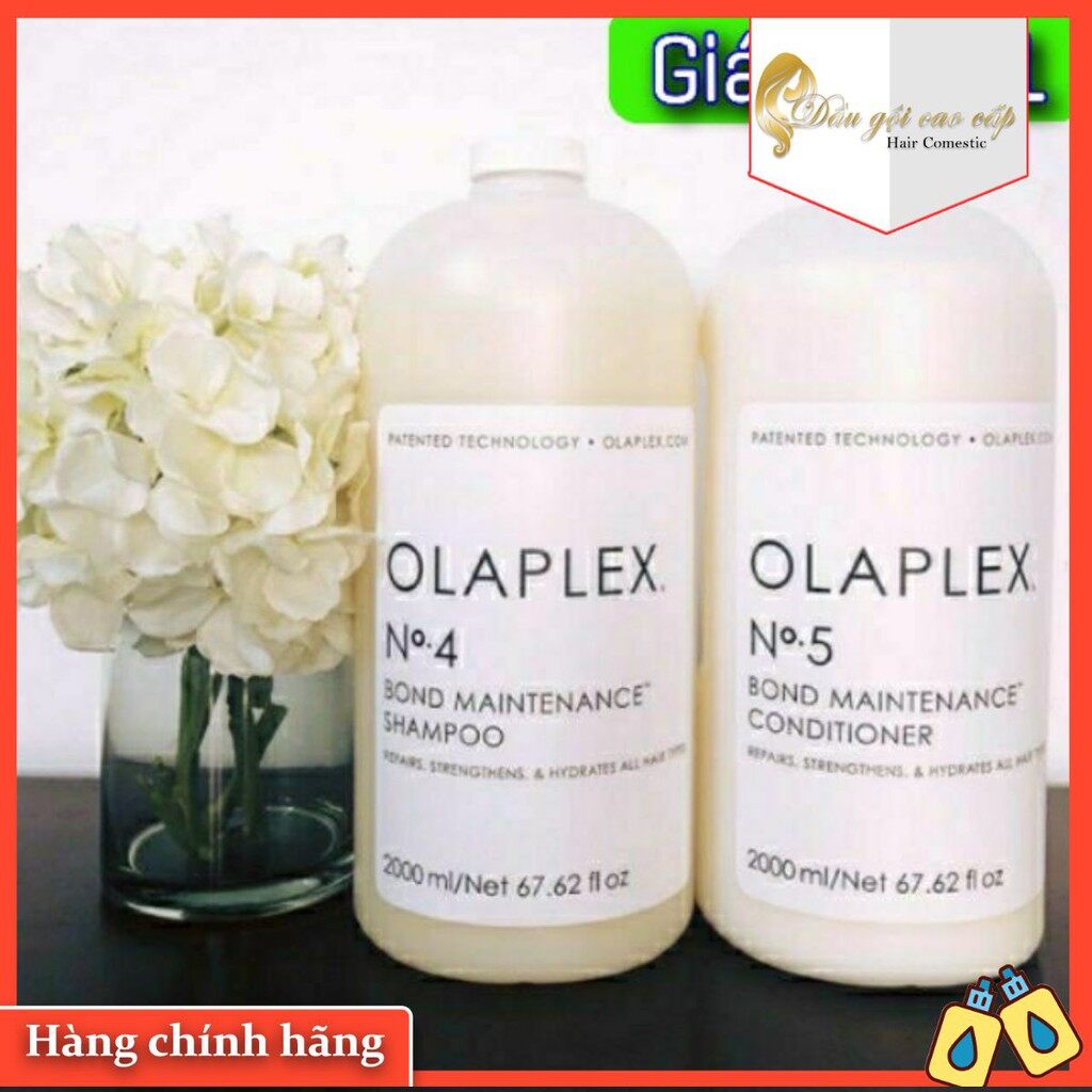 [Hcm]?[Chính Hãng 100%]? Bộ Dầu Gội Xả Olaplex No 4&5 Phục Hồi Tóc Hư Tổn 2000Ml (Usa) ? - 