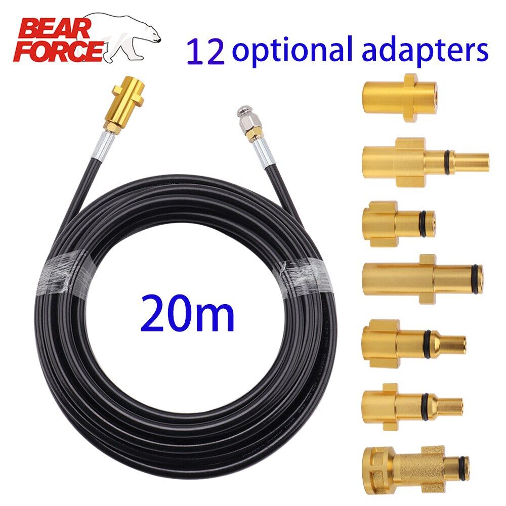 Ống làm sạch nước cống thoát nước 20m ống nước thải ống tắc nghẽn vòi phun dây cho máy rửa phản lực áp lực cao karcher bo-sch