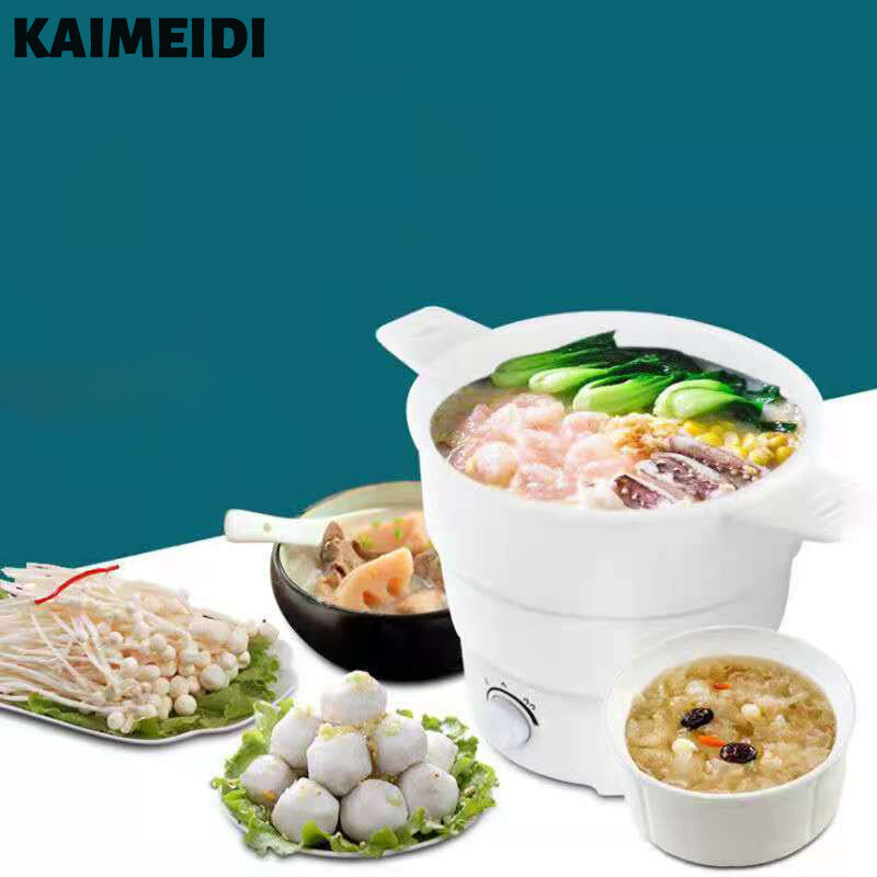 KAIMEIDI Nồi cơm điện cầm tay có thể gập lại Nồi cơm điện ấm đun nước điện Silicone chống khô