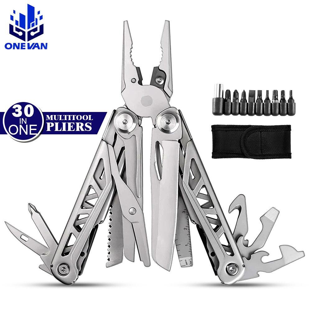 30In1 Multitool Plier Cable Wire Cutter Mini  Folding Plier  Stainless Steel Outdoor Camping Multitool Pocket Portable Folding Pliers for Outdoor camping Hand Tools Screwdriver