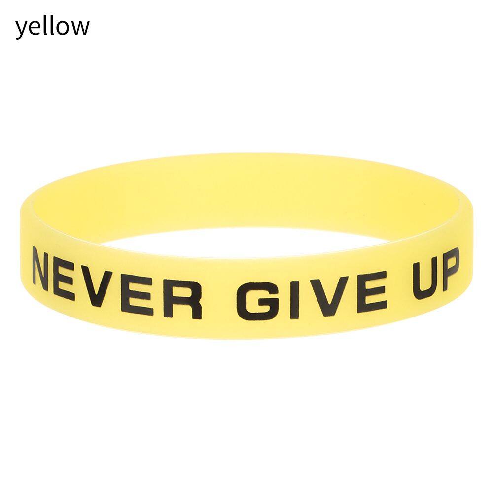 520YOSWI Thời trang Thanh thiếu niên Silicone Dây Đeo Cổ Tay Motivational Người đàn ông Phụ Nữ Thể thao Cuff Bangle Không bao giờ Cung Cấp Cho Lên Cao Su phát sáng Vòng Đeo Tay