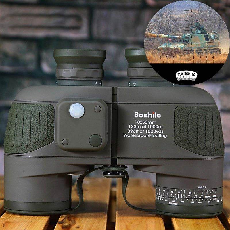 100% waterproof protection 10x50 Military Marine Binoculars Waterproof Night Vision Telescope with Rangefinder & Digital Compass ราคา 5,686 บาท*ส่งฟรี