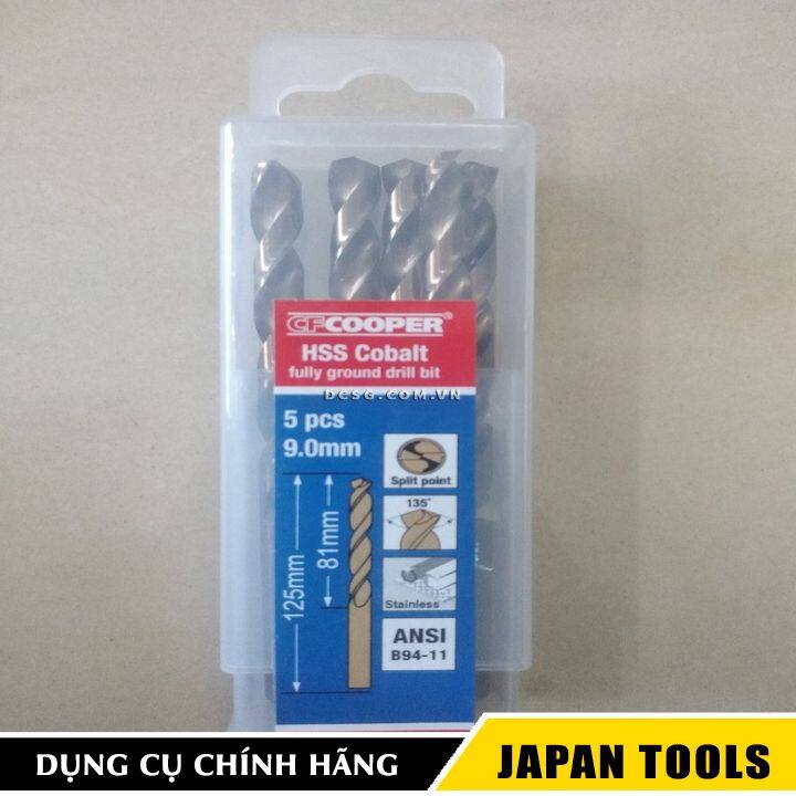 Mũi khoan thép inox 9.0mm cfcooper hcm090 | japan tools