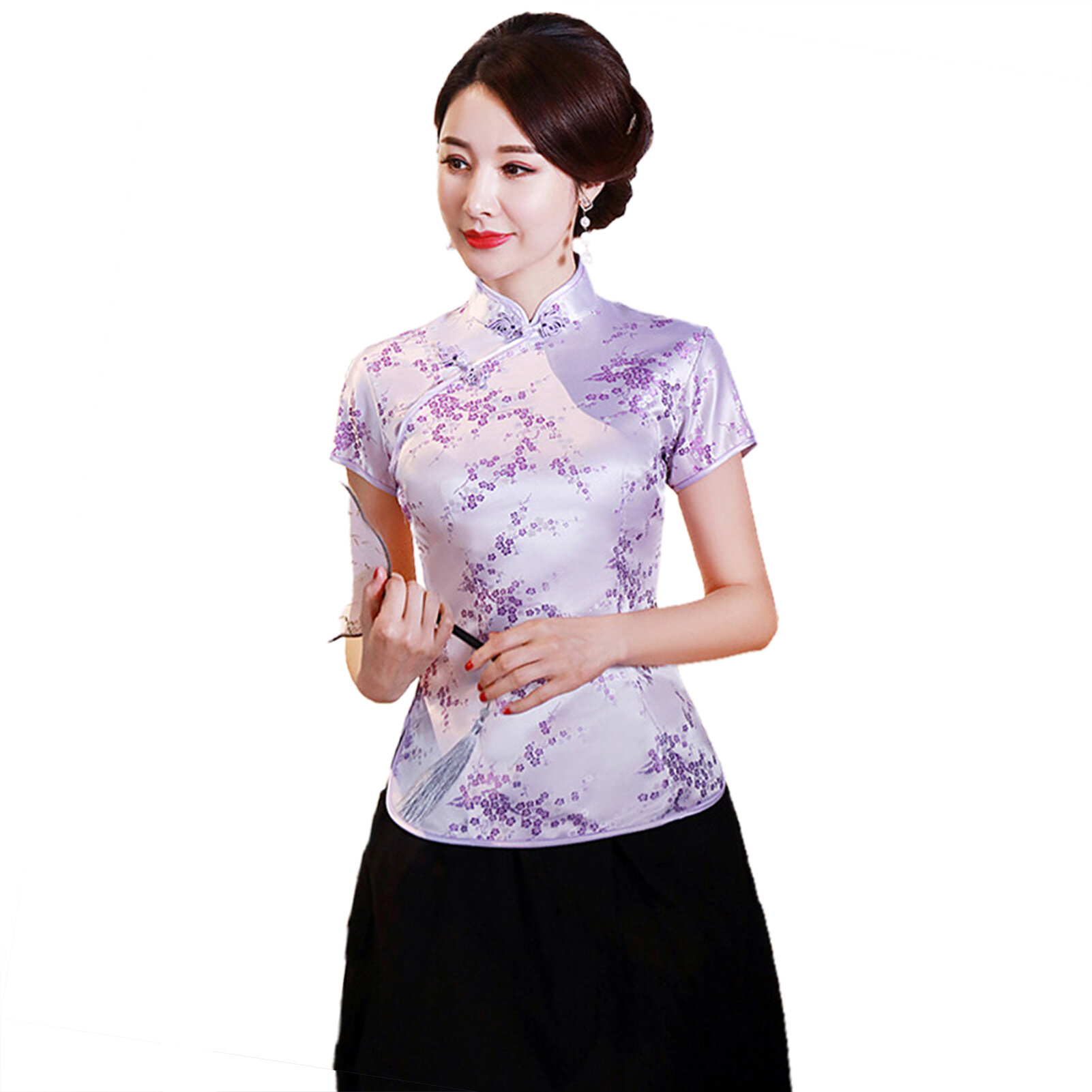 Cheongsam Top All Match Chinese Style Exquisite Buckles Cheongsam Top