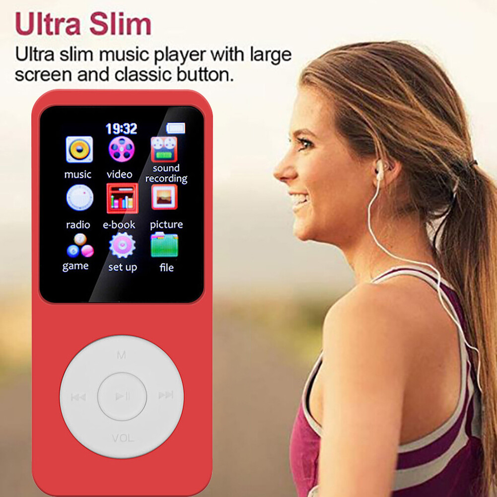 1.8 inch màn hình màu mp3 mp4 âm nhạc máy nghe nhạc được xây dựng trong loa e-book walkman bluetooi-tương thích 5.0 thể thao máy nghe nhạc suppprt thẻ tf cho windows xp