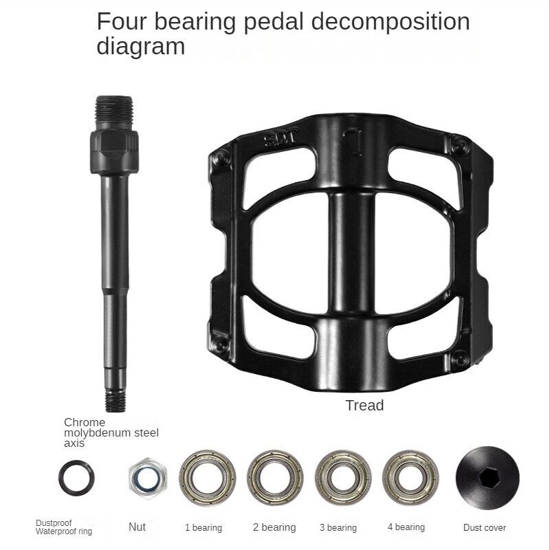 Ultralight 4 mang Bàn Đạp Xe Đạp tự khóa bàn đạp SPD MTB đường hợp kim giò đạp xe nhôm chống trượt vòng bi kín bàn đạp xe đạp