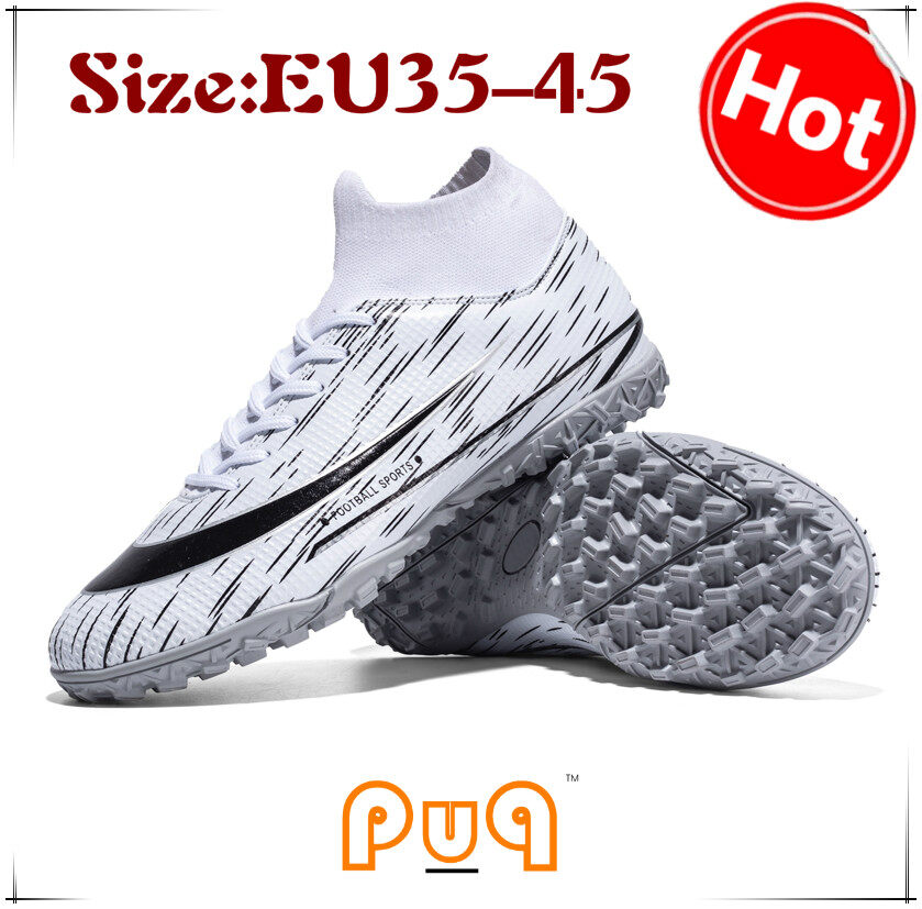 PUQ TF 35-45 Người Đàn Ông Giày Bóng Đá Trẻ Em Giày Giày Bóng Đá Khởi Động Cao Tops Dài Gai Giày Bóng Đá Trai Ngoài Trời Giày Futsal Cỏ Mắt Cá Chân Giày Sneakers Giày Chạy Người Đàn Ông Của Thể Thao Giày Thể Thao Stud Giày Bóng Đá Giày Bóng Đá