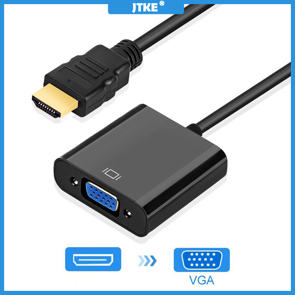 Bộ Chuyển Đổi Cáp JTKE 1080P HDMI Sang VGA Bộ Chuyển Đổi Nam Sang Nữ HDMI Nam Sang VGA RGB Cáp Kỹ Thuật Số Cho HDTV PC Máy Tính Xách Tay