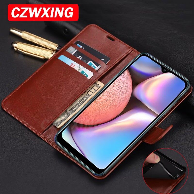 Ốp lưng samsung a10s giá đỡ điện thoại nắp gập samsung galaxy a10s a10 a107f samsunga10s ốp lưng dạng ví da pu