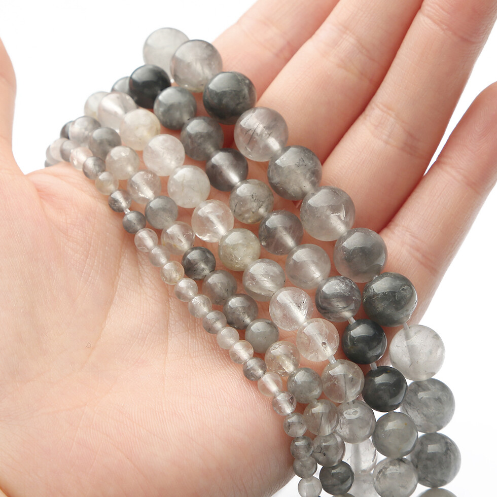  Hạt Pha Lê Đám Mây Tự Nhiên Hạt Đá Tự Nhiên Thạch Anh Quỷ 4 6 8 10 12Mm Vòng Cổ Trang Sức Tự Làm Cho Vòng Tay 