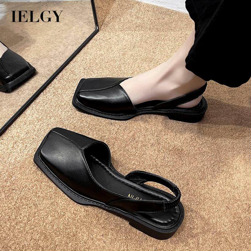 IELGY Baotou Half Slippers Women's Slip-On Muller Shoes Outer Flip Flop Fashion Versatile Beach Shoes