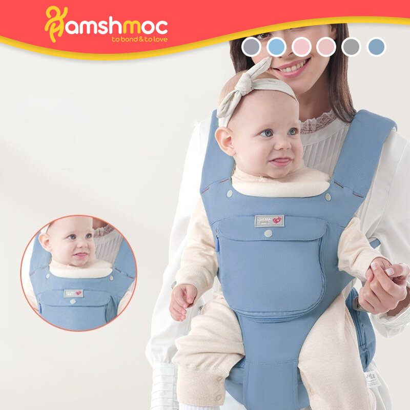 HamshMoc 0-36 Months 2 In 1 Baby Carrier Backpack Ergonomic Comfortable Baby Sling Carrier Safety Detachable for Infant Toddler Outdoor Travel Sleeping ราคา 796 บาท*ส่งฟรี