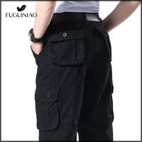 Fuguiniao Overalls Men Cargo Pants Casual Multi Pockets Military Track Tactical Pants Pantalon Hombre Mens Sweatpants Straight Trousers