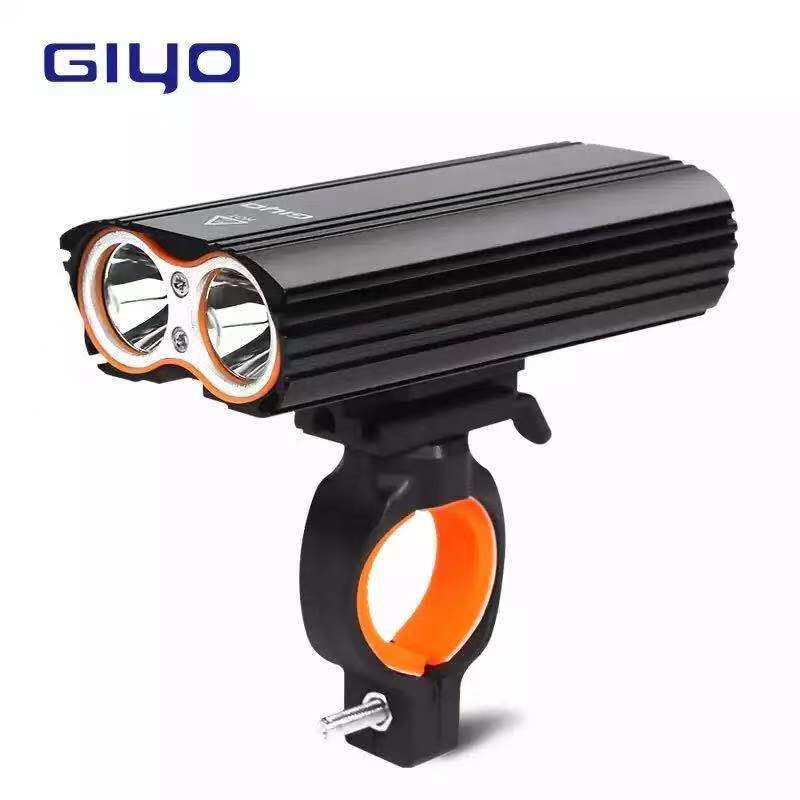 Giyo đèn xe đạp, đèn pha trước 2400lm 2 đèn led t6 pin đèn xe đạp, đèn xe đạp đèn pin đèn lồng cho xe đạp