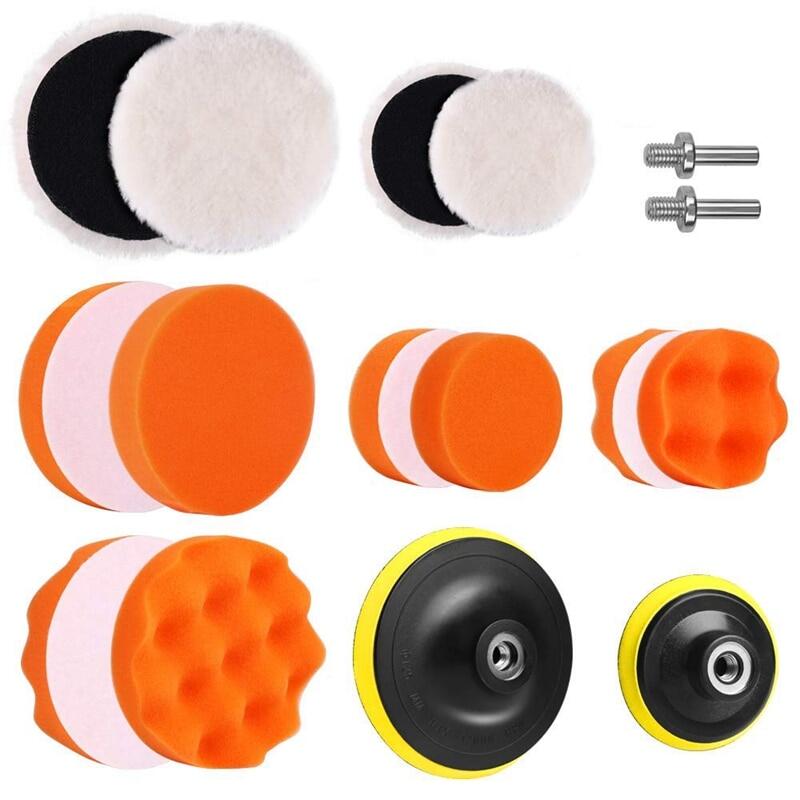 【Popular】 Miếng Bọt Biển Đánh Bóng Máy Khoan 5 Inch & 3 Inch Bộ Miếng Đánh Bóng Bằng Len Xốp Cho Xe Hơi Dụng Cụ Đánh Bóng Đánh Bóng Đánh Bóng Chà Nhám Niêm Phong Gl