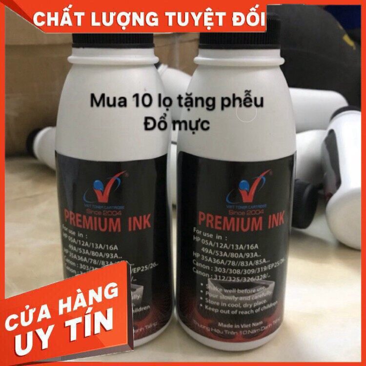 Mực In Canon/Hp 2900,3000 ..Siêu Nét K Có Mực Thải