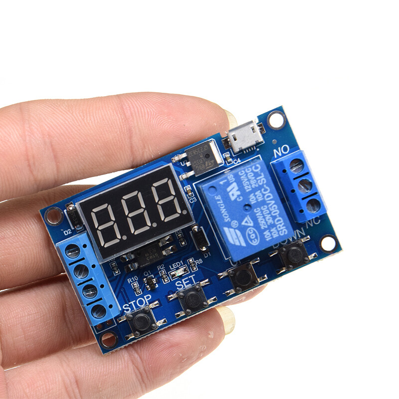Công tắc tắt/bật trễ thời gian chu kỳ 999 phút thời gian kích hoạt cho arduino dc 6v-30v 1 kênh 5v mô-đun rơ le