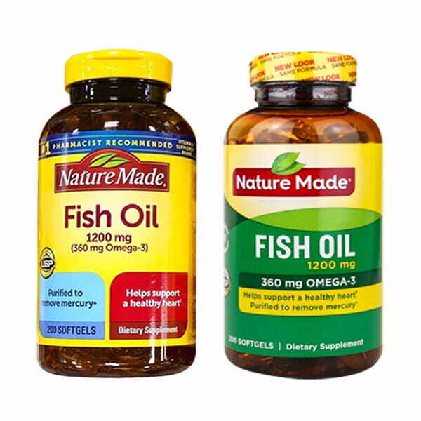 Nature Made Fish Oil 1200 Mg 360 Mg Omega-3 200 Softgels