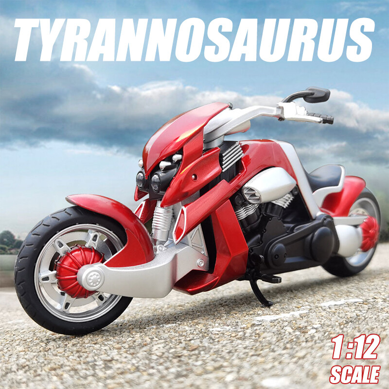 【RUM】 Mô Hình Xe Mô Tô Bằng Hợp Kim 1:12 Yamaha Tyrannosaurus Đồ Chơi Hiệu Ứng Ánh Sáng & Âm Thanh Cho Bé Trai, Đồ Chơi Cho Trẻ Em Quà Tặng Cho Bé Trai Xe Mô Hình Xe Hơi Cho Bé Trai Sưu Tập