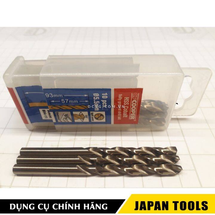 Mũi khoan thép inox 5.5mm cfcooper hcm055 | japan tools