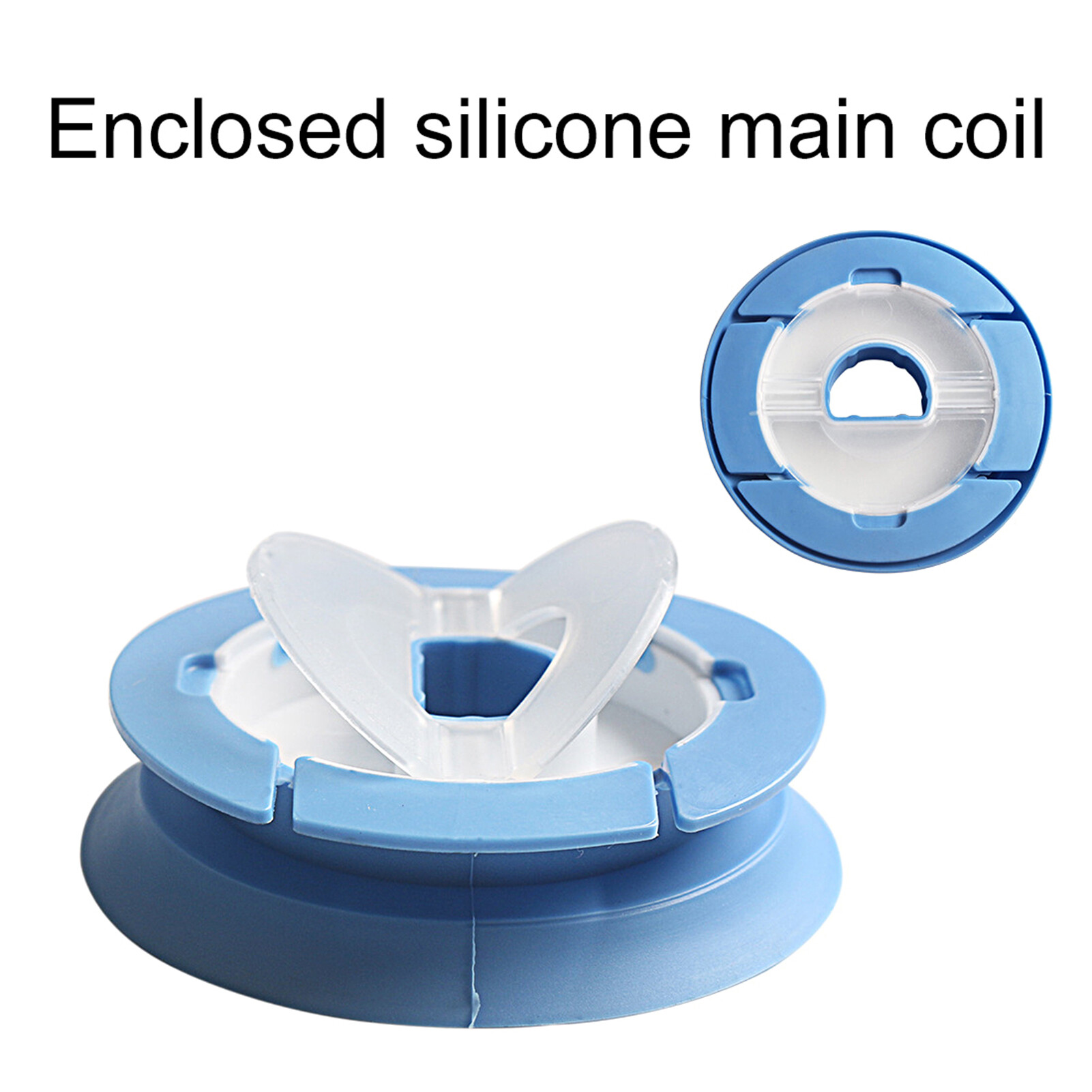 Winding Main Coil Board Fishing Tool Clamshell Design Pressure Resistance Silicone Main Spool Box for Outdoor Fishing Practical Fishing Main
