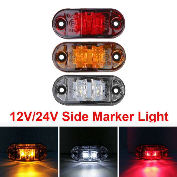 10 chiếc đèn led tròn 24v màu vàng đèn báo hiệu phía trước phía sau xe tải xe moóc 6 bóng led cho xe kéo xe tải xe tải xe tải xe tải