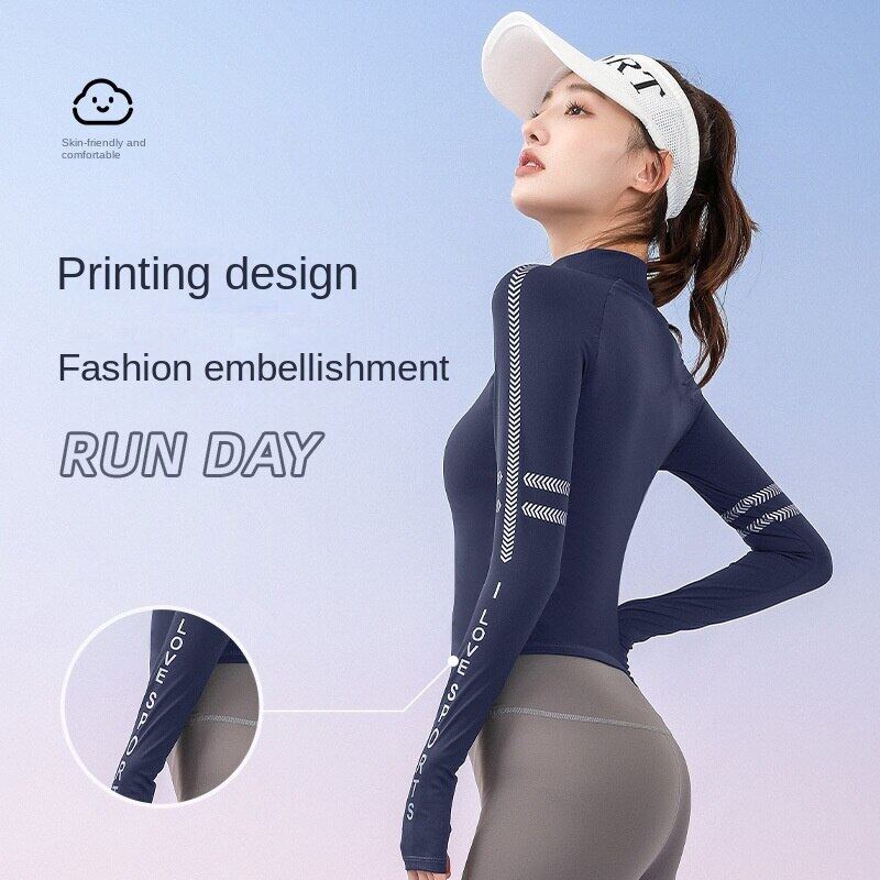 SUPERFLOWER Women's Running Fiess Sports Zipper Fast Drying Stand Collar Long Sleeve Tops Yoga Jackets_voghion.com