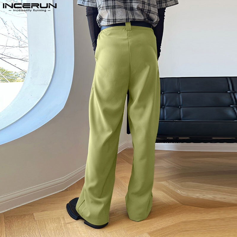 Men's Green Wide-Leg Pants