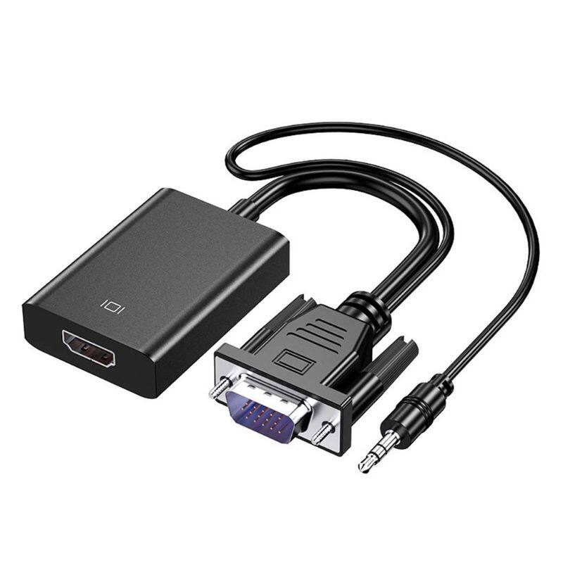 Cáp chuyển đổi vga sang hdmi bộ chuyển đổi vga đực sang hdmi đầu cái với đầu ra 3.5mm cho máy tính xách tay pc sang máy chiếu hdtv