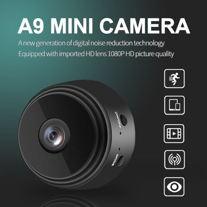 Hàng có sẵn camera wifi mini an ninh gia đình a9 camera ip 1080p không dây với máy quay hồng ngoại quan sát ban đêm camera cctv giám sát video