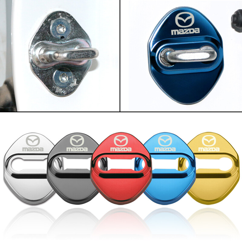 Car Styling Car Emblems Case For Mazda MS Logo 3 For Mazda 6 CX 5 CX-5 2 CX3 CX-7 CX-9 Auto Door Lock Cover Car-Styling ราคา 153 บาท*ส่งฟรี