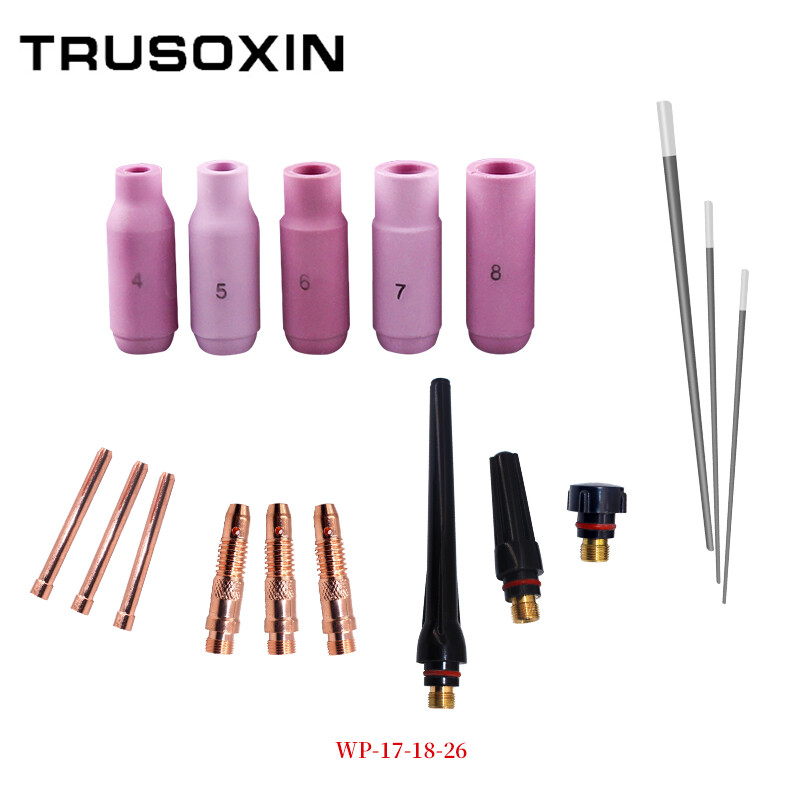 17 chiếc đèn hàn mỏ hàn bộ ống kẹp thân ống tig điện cực vonfram cho wp-17/đèn hàn tig 18/26