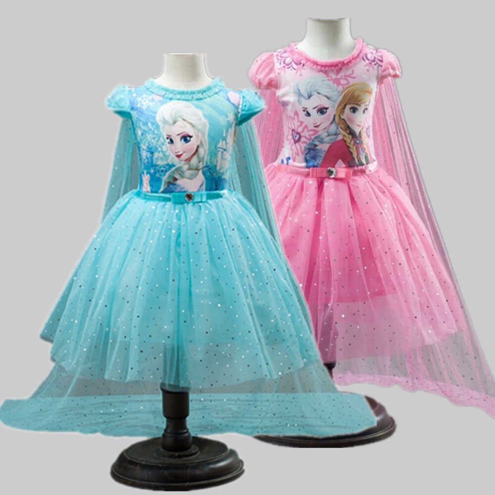 Váy Bé Gái Quần Áo Mùa Hè Cho Bé Váy Công Chúa Anna Elsa Cho Bé Gái Trang Phục Cosplay Nữ Hoàng Tuyết Trang Phục Dự Tiệc Cho Trẻ Em