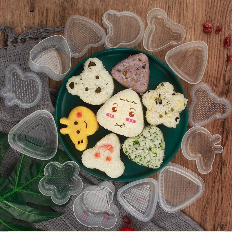 Khuôn Cơm Nắm Dụng Cụ Hình Tam Giác Sushi Nhật Bản Khuôn Làm Sushi Mô Hình Động Vật Bộ Sushi Nhật Bản