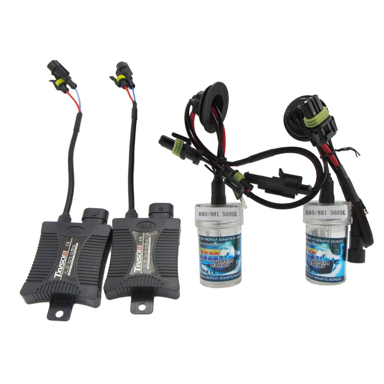 Carcool bộ bóng đèn thay thế xenon đèn pha xe máy ô tô 880/881/h27 55w thiết kế tinh xảo bền đẹp