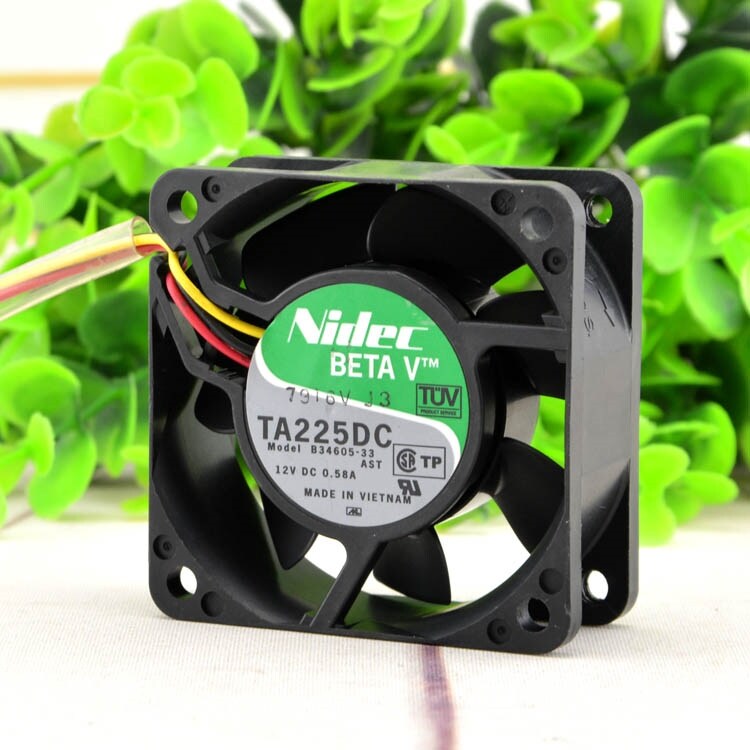☃ 2022.new.. Nidec TA225DC B34605-33 6025 6CM 12V0.58A Chassis Power Cooling Fan