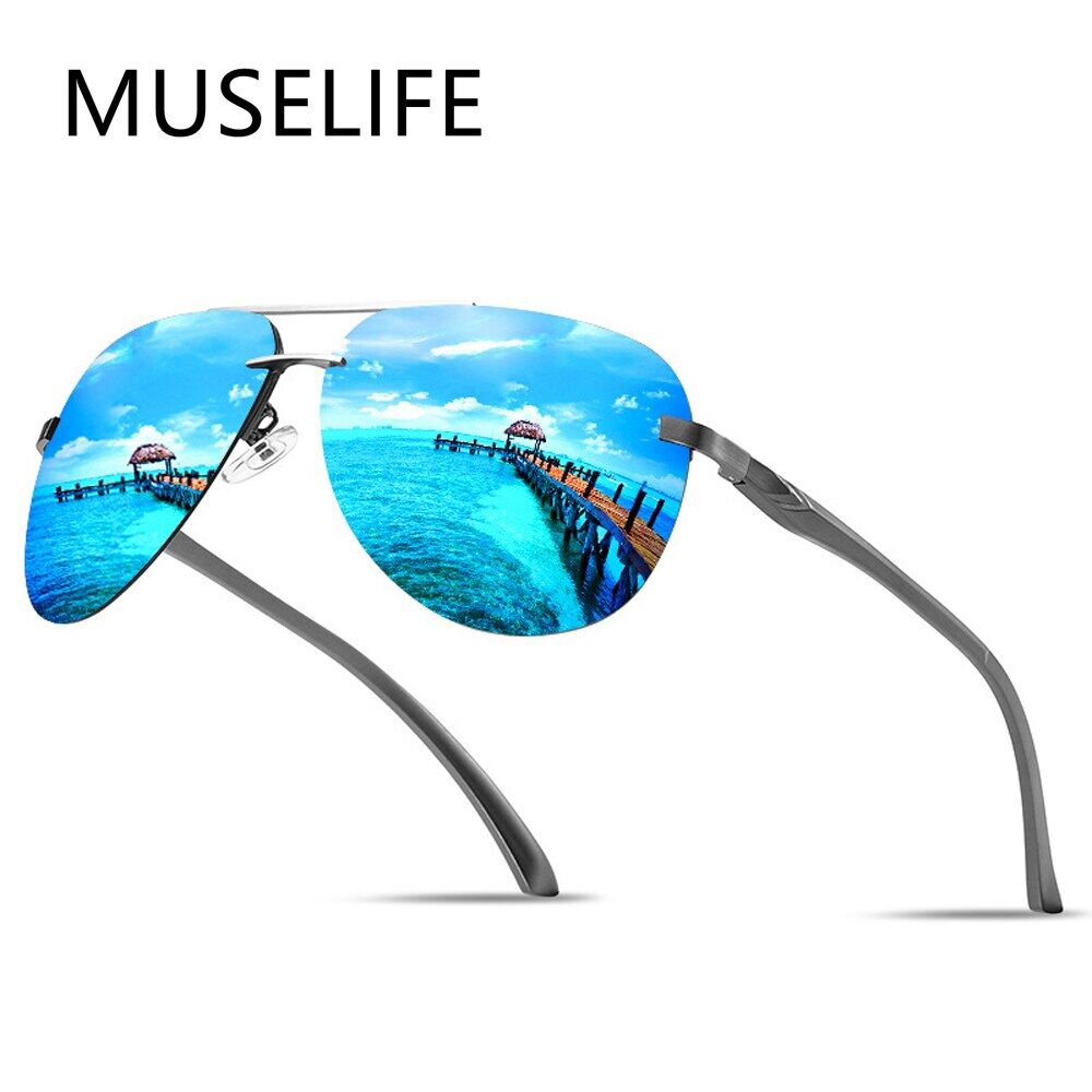 【DY】New Polarized Men Sunglasses Classic Driving Sun Glasses Metal Frame Mirror Lens Sunglasses Men/Women