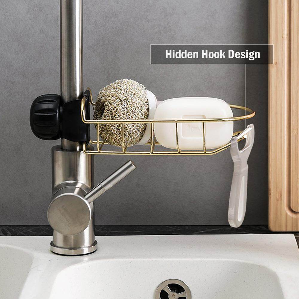 Orzbuy Stainless Steel Kitchen Sink Faucet Bathroom Shower Shelf