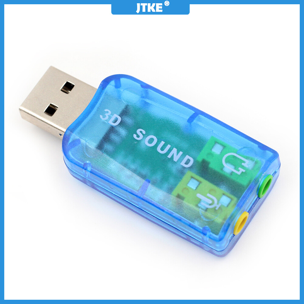 JTKE Card Âm Thanh 5.1 Bộ Chuyển Đổi Âm Thanh USB Bên Ngoài Card Âm Thanh USB Sang Giắc Cắm 3.5Mm Micrô Tai Nghe Cho Máy Vi Tính Máy Tính Xách Tay Máy Tính Xách Tay