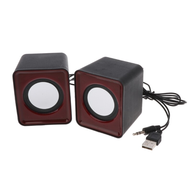 Loa Mini Có Dây Âm Thanh USB 2.0 Cho Máy Tính Xách Tay PC MP3 Đa Phương Tiện Loa Màu Ngẫu Nhiên