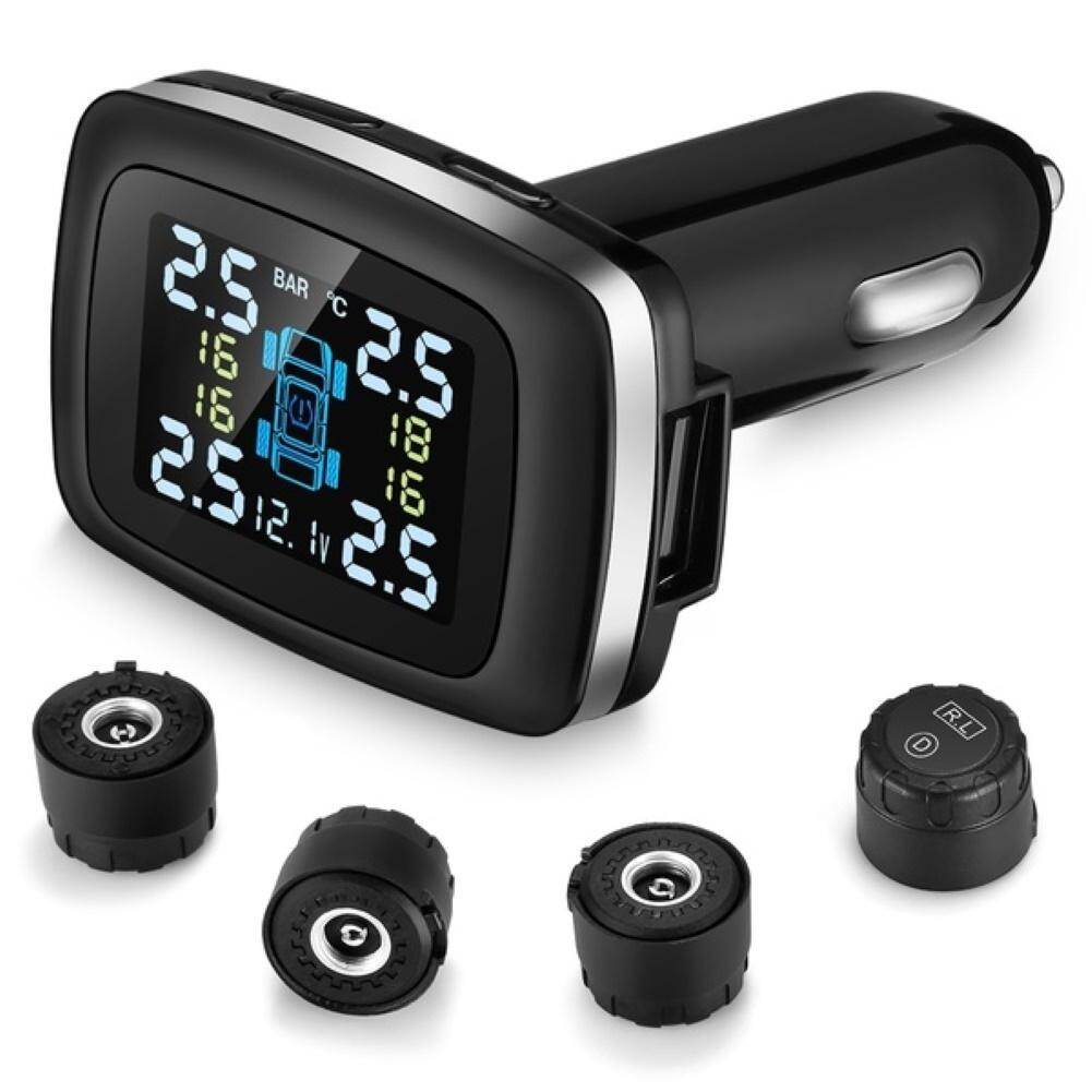 Hệ Thống Giám Sát Áp Suất Lốp Xe Hơi Không Dây LCD TPMS Với Bộ Cảm Biến Bên Ngoài