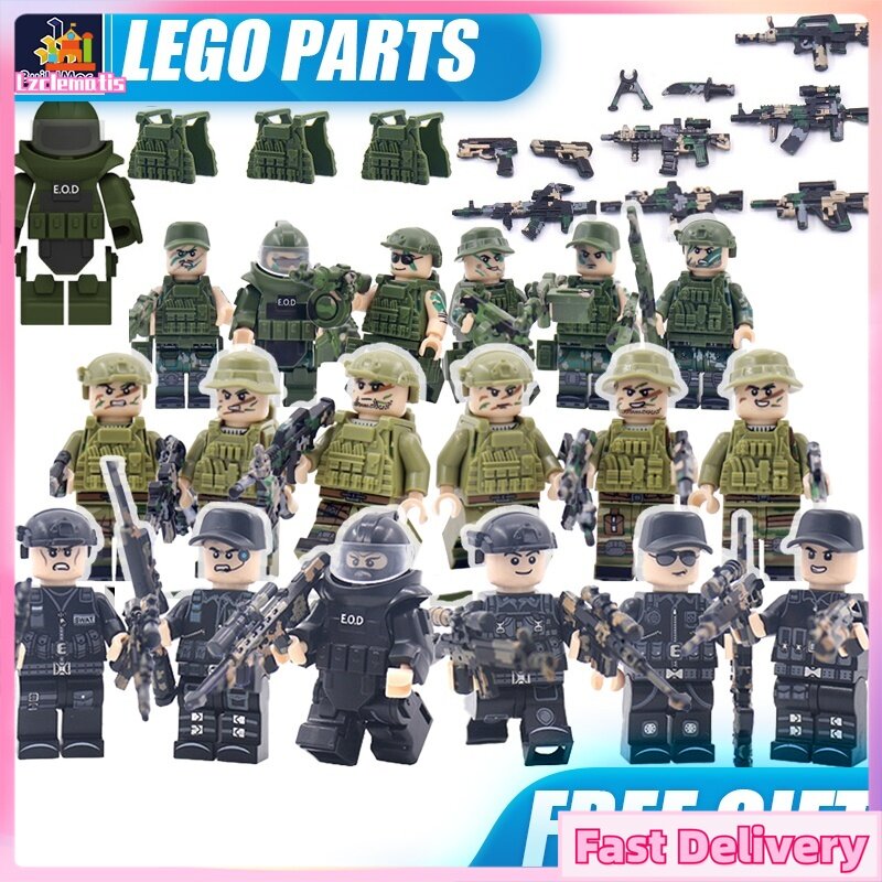 Lzclematis hàng có sẵn bộ phụ kiện quân sự Lego Bộ Đội quân quân đội Lego