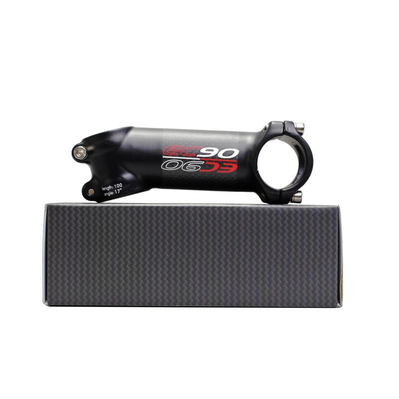 Attacco Manubrio Bici EC90 In Alluminio E Carbonio: 6°, 31.8mm, 60-120mm, Nero Lucido