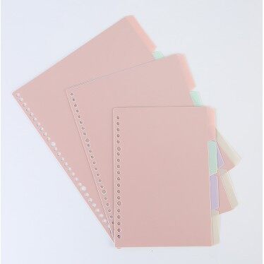 Set 4 tab bìa phân trang 4 màu cho sổ còng a5: 20 lỗ - b5: 26 lỗ - a4: 30 lỗ - tab divider