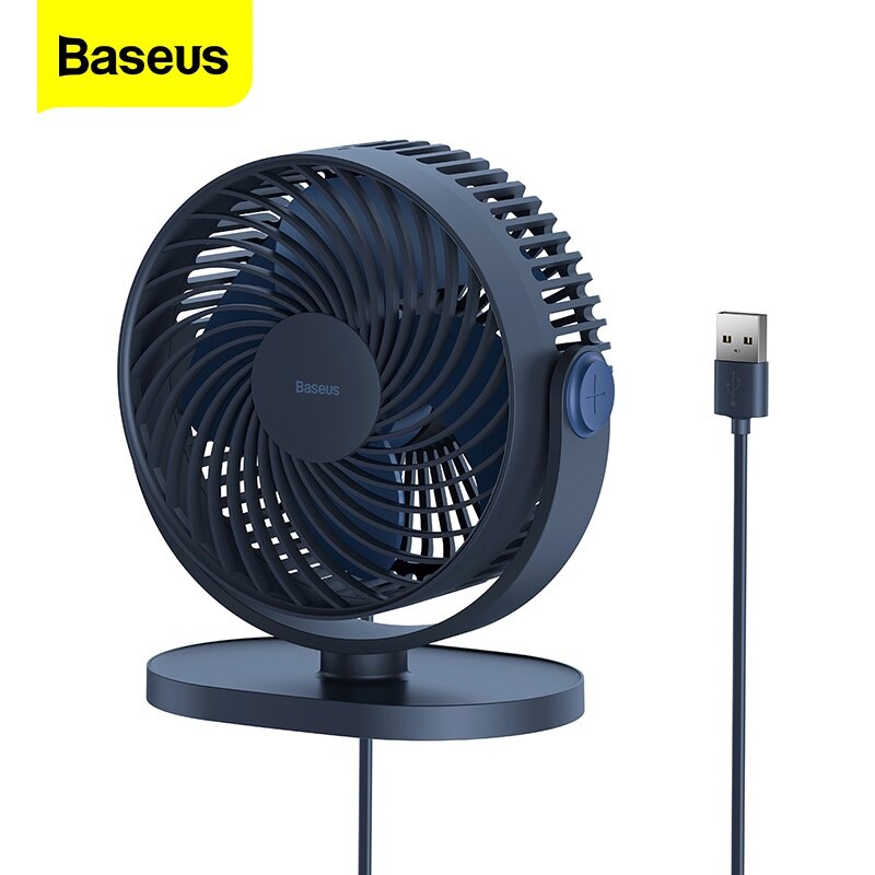 Quạt mini BASEUS để bàn có thể điều chỉnh góc tiện lợi cho văn phòng