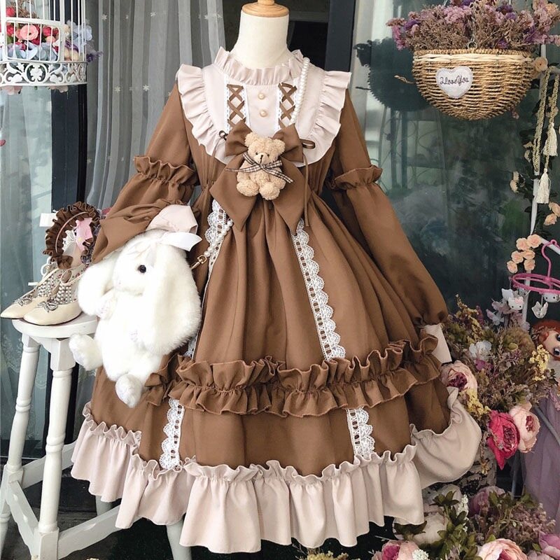 Đầm lolita đầm học sinh lolita dễ thương nhật bản đầm bé gái mềm lolita mùa xuân hè 2023