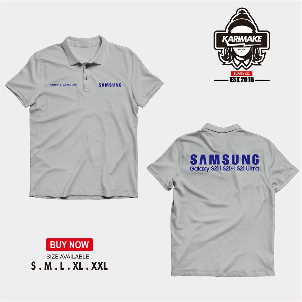 เสื้อโปโลแขนสั้นเสื้อ Samsung Galaxy S21 S21 Plus S21เสื้อยืด Ultra Distro - Karimake