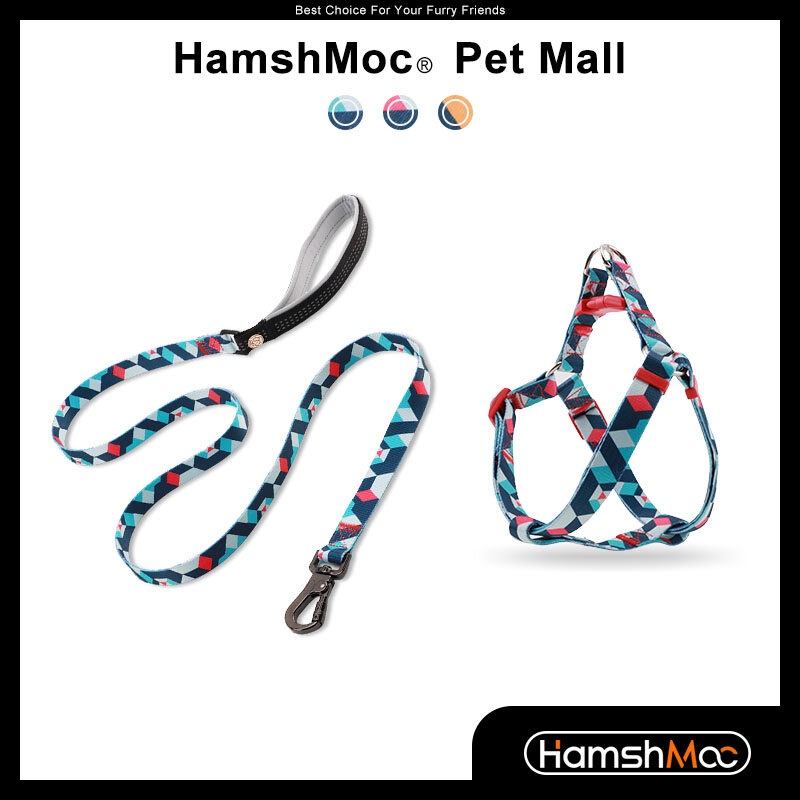 HamshMoc Step In Dog Harness And Leash Set Adjustable Pet Harness Soft Padded Nylon Dog Leash for Small Medium Large Dogs ราคา 566 บาท*ส่งฟรี