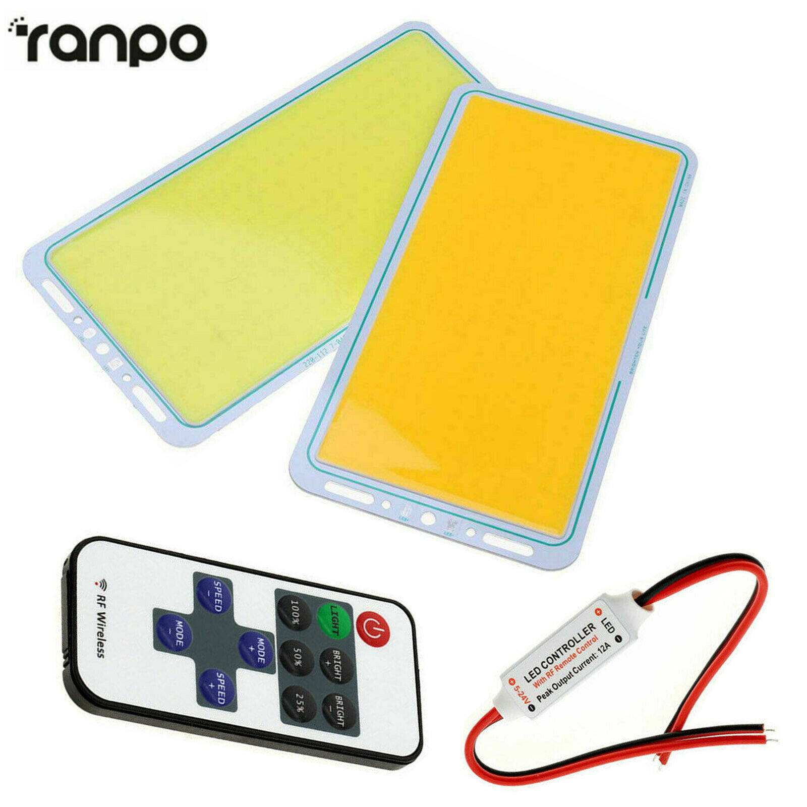 Bóng Đèn Bảng LED COB Có Thể Điều Chỉnh Độ Sáng DC 12V 70W, Với Bộ Điều Khiển Chip Lật Mờ RM